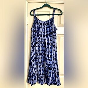 Torrid size 1 Blue Tie-Dye Sleeveles Dress